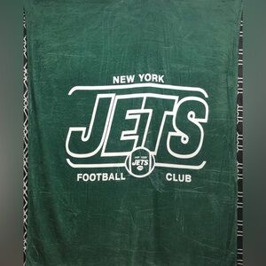 New York Jets football Green Cozy super Soft  Blanket. 80" L X 60" W